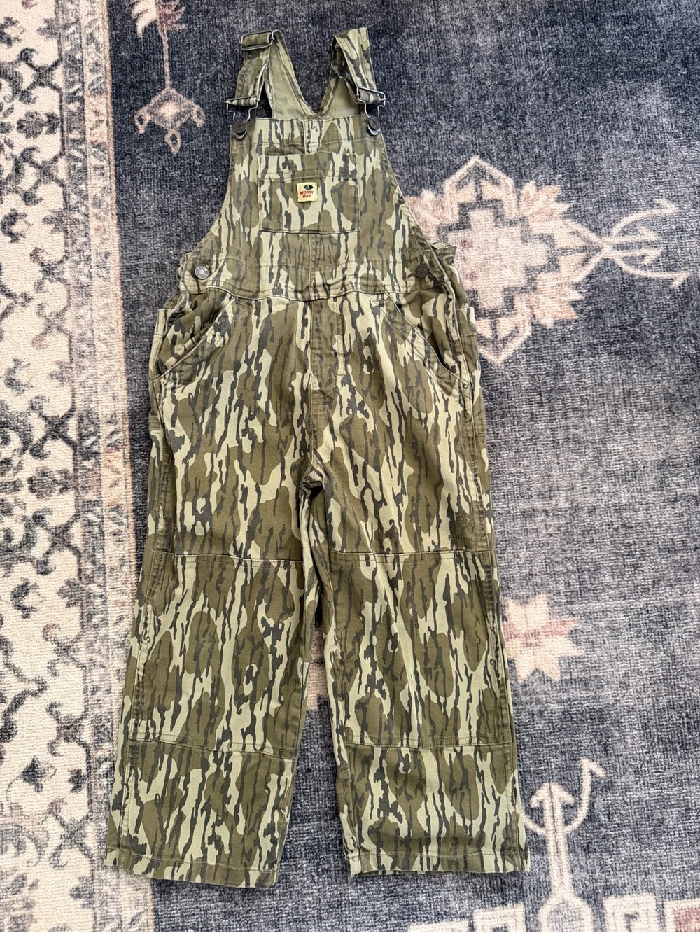 Mossy Oak Original Bottomland Camo Bib Overalls Kids Size 4-5